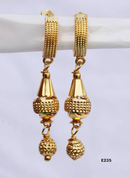 New Exclusive Wear Golden Latest Earrings Collection E235